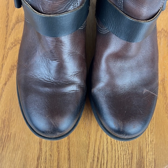 Pikolinos Brown Leather Moto Strap Heeled Boots Women’s Size 6 - Picture 4 of 13